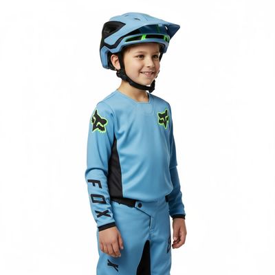 CAPACETE INFANTIL FOX SPEEDFRAME PRO BLOCKED AZUL DST